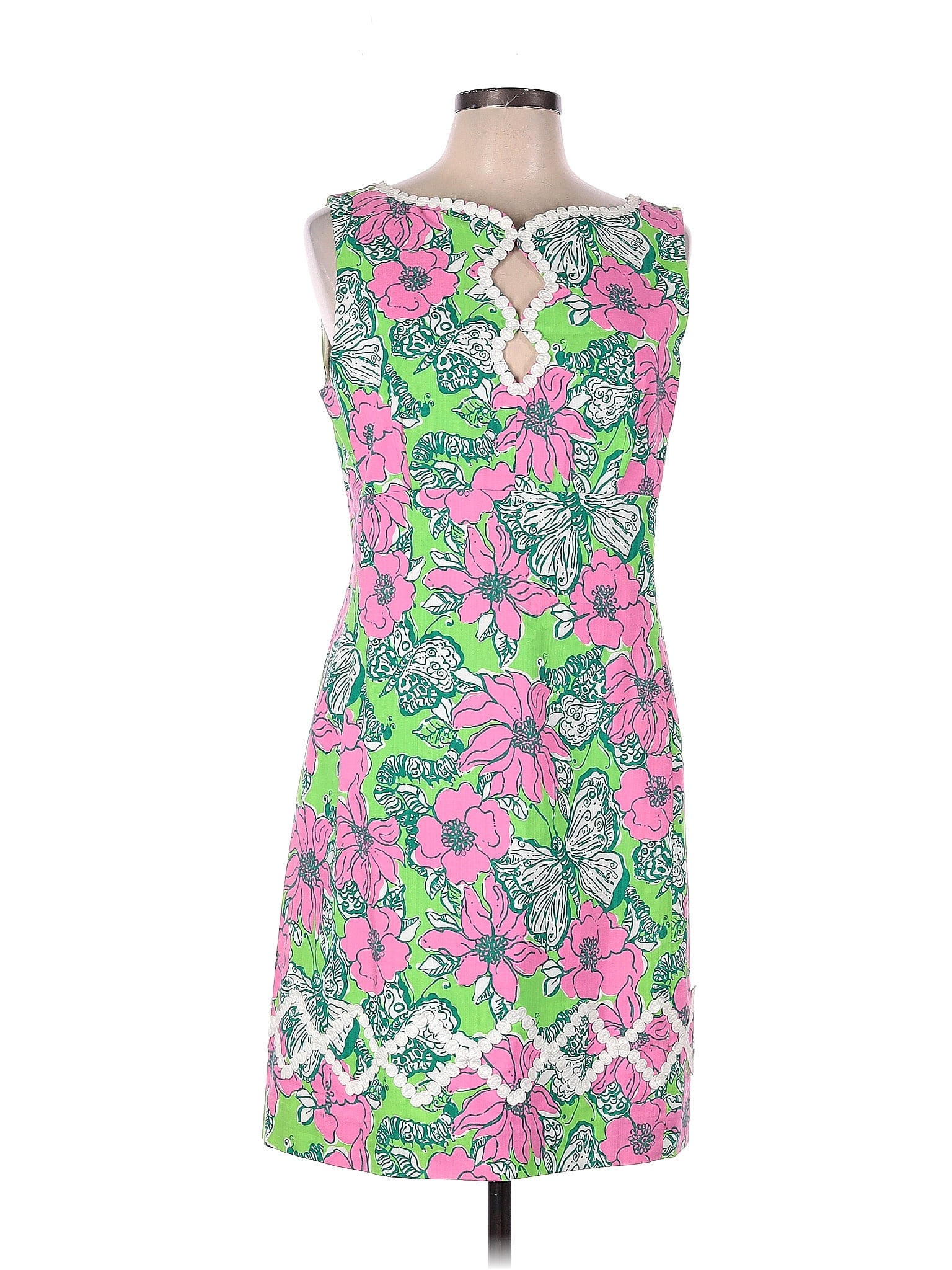 Lilly Pulitzer Floral Multi Color Green Casual Dress Size 12 69 Off