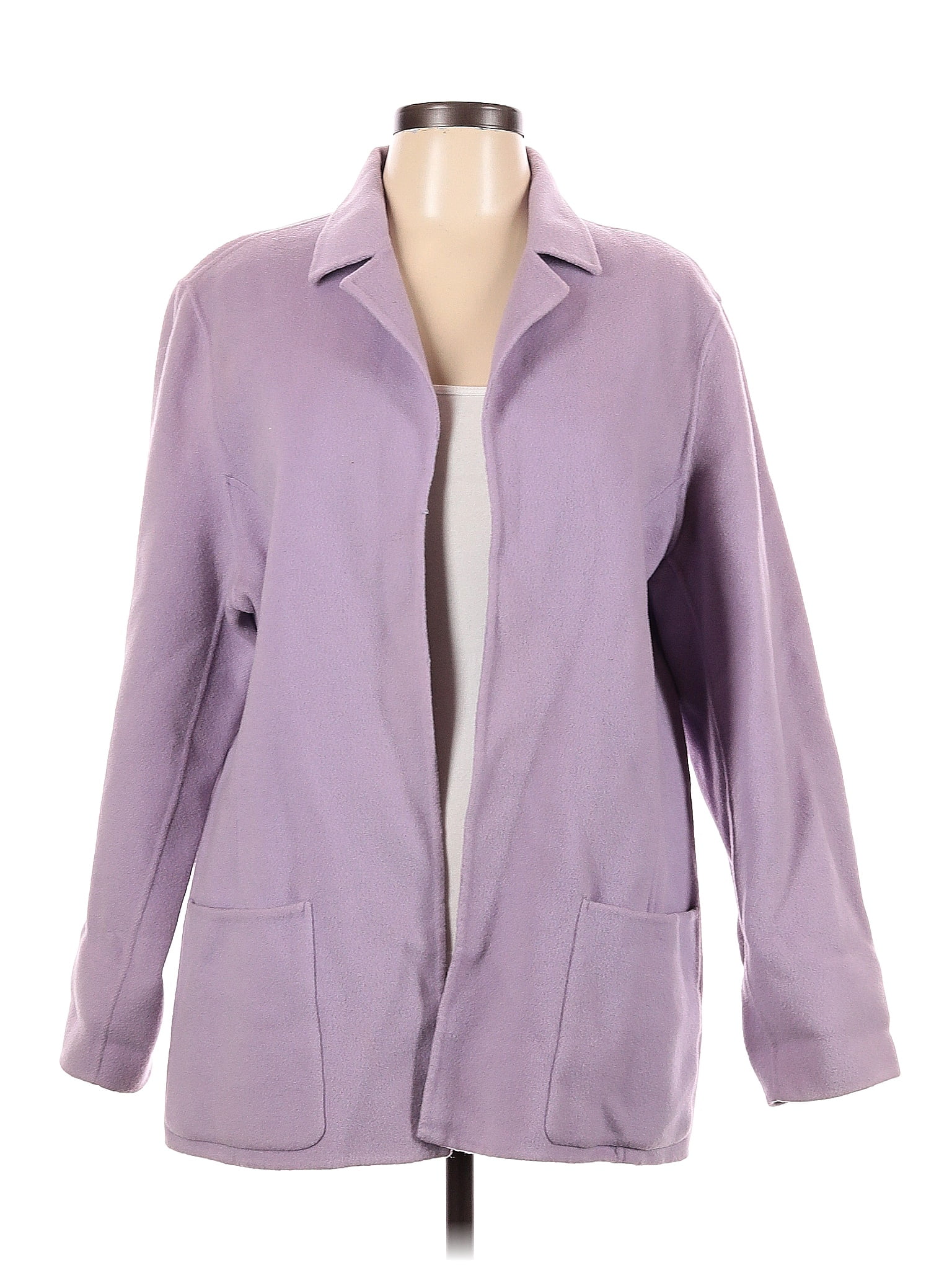 Valerie Stevens Solid Lavender Purple Jacket Size L 43 Off ThredUP