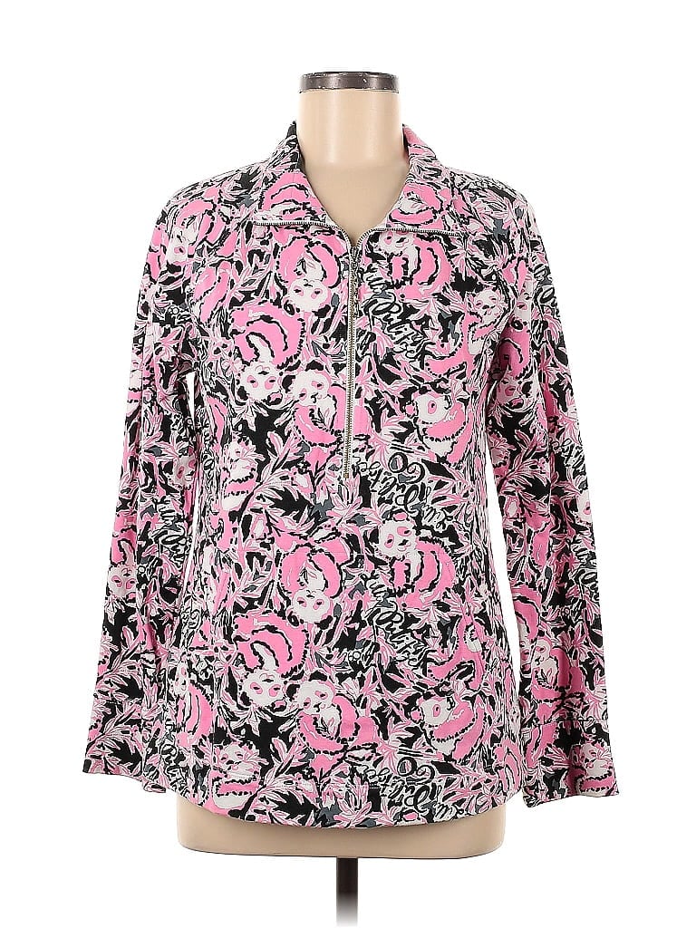 Lilly Pulitzer Floral Pink Track Jacket Size M Off Thredup