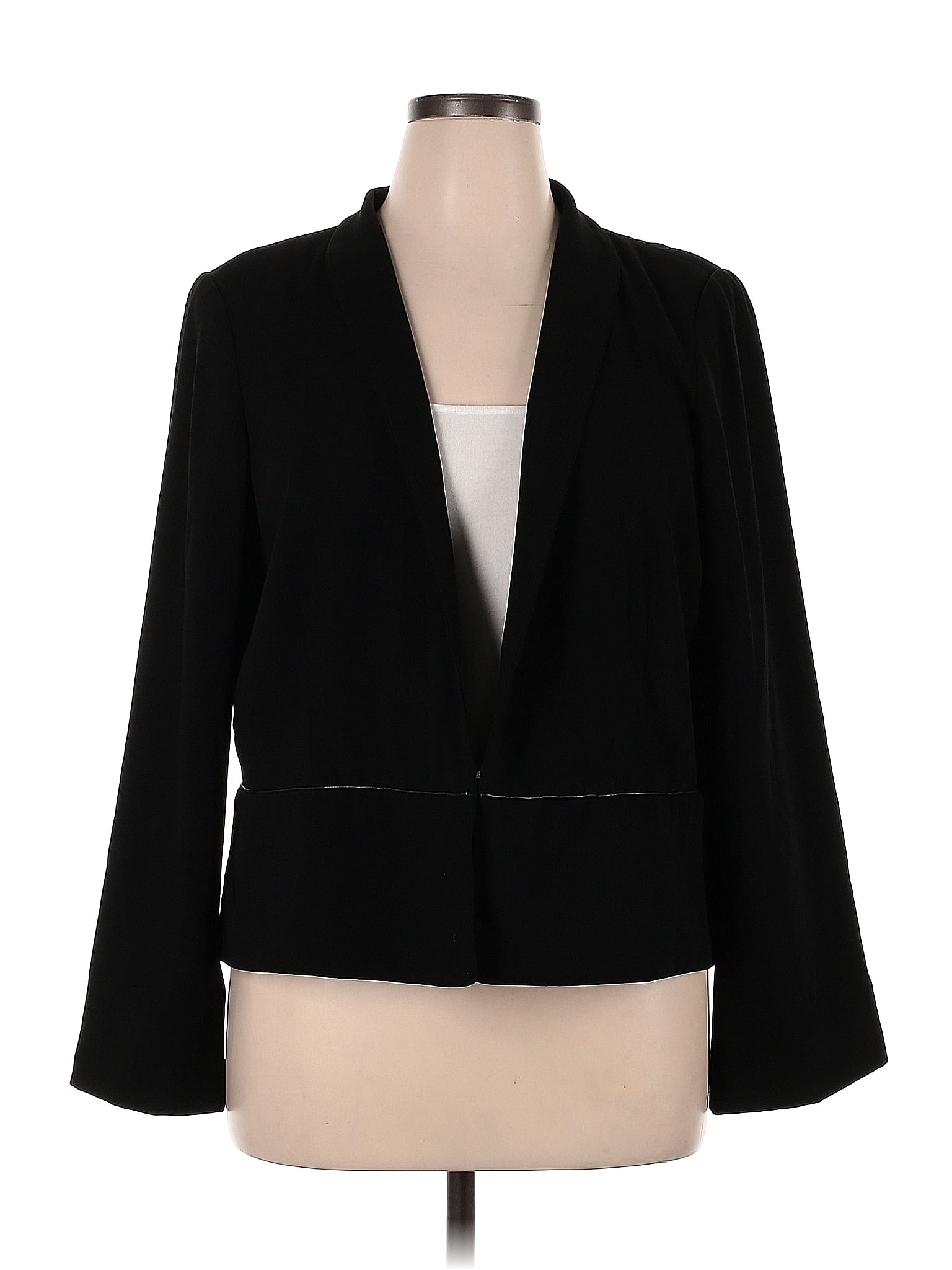 Eileen Fisher Solid Black Blazer Size Xl Off Thredup