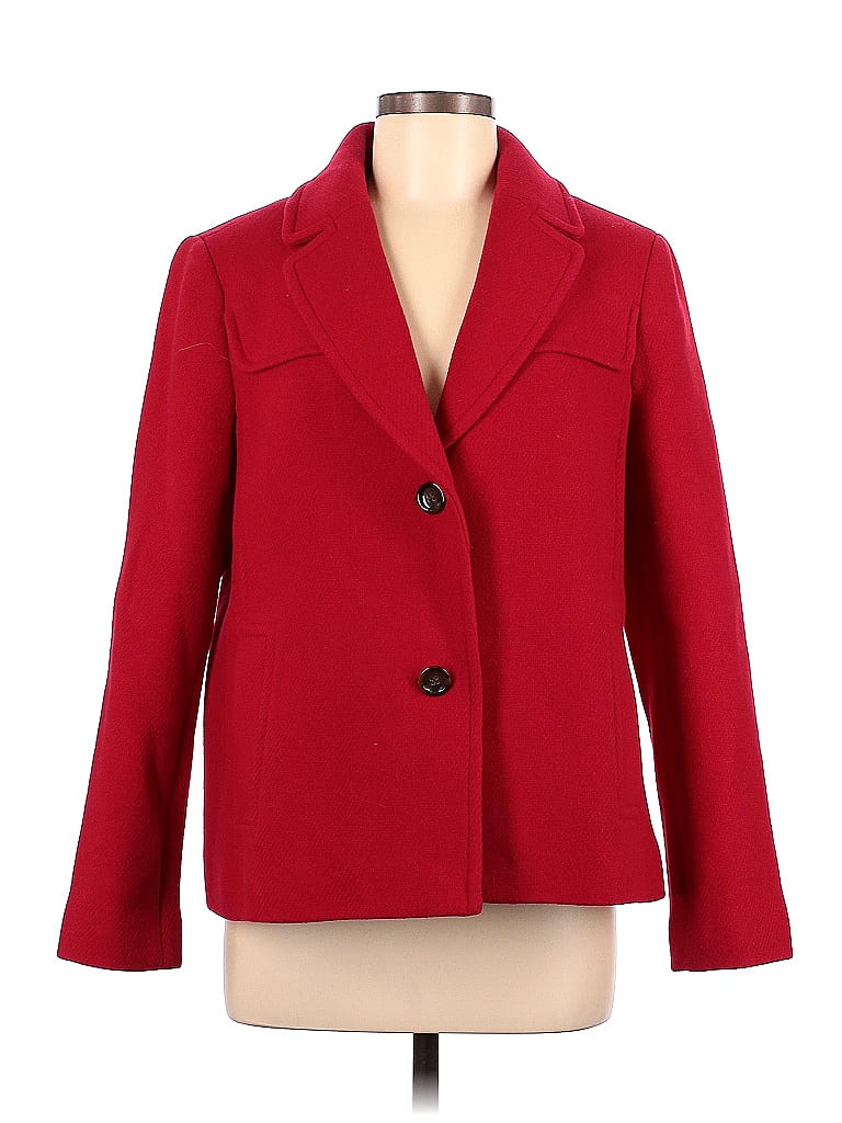 Talbots Solid Red Jacket Size Off Thredup