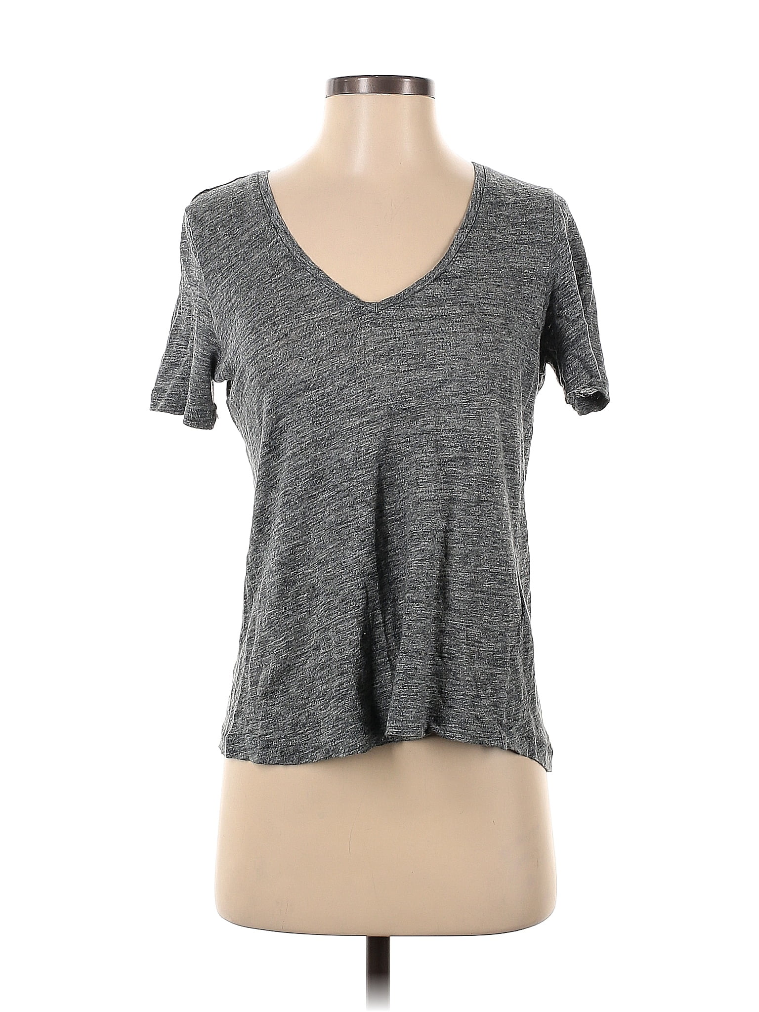 Banana Republic Linen Gray Short Sleeve T Shirt Size M Off