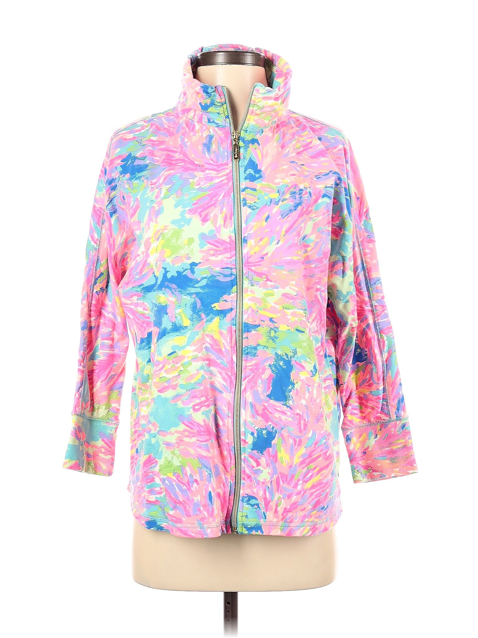 Lilly Pulitzer Tropical Pink Track Jacket Size S Off Thredup