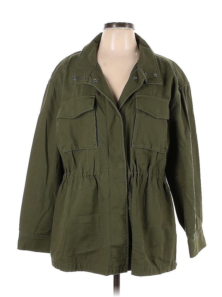 Gap 100 Cotton Solid Green Jacket Size L 68 Off ThredUP