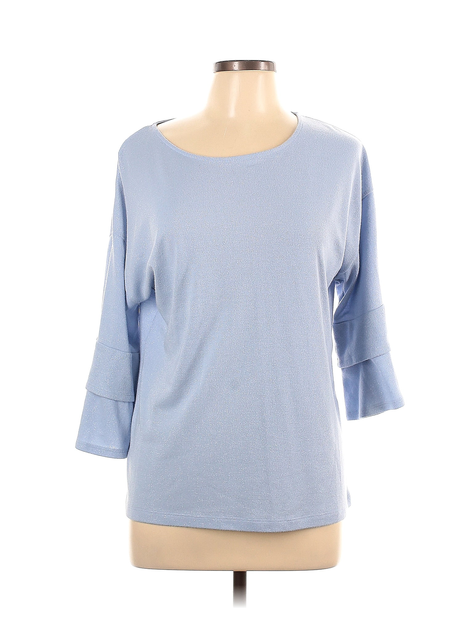 Chico S Blue Long Sleeve Top Size Lg 2 78 Off ThredUp