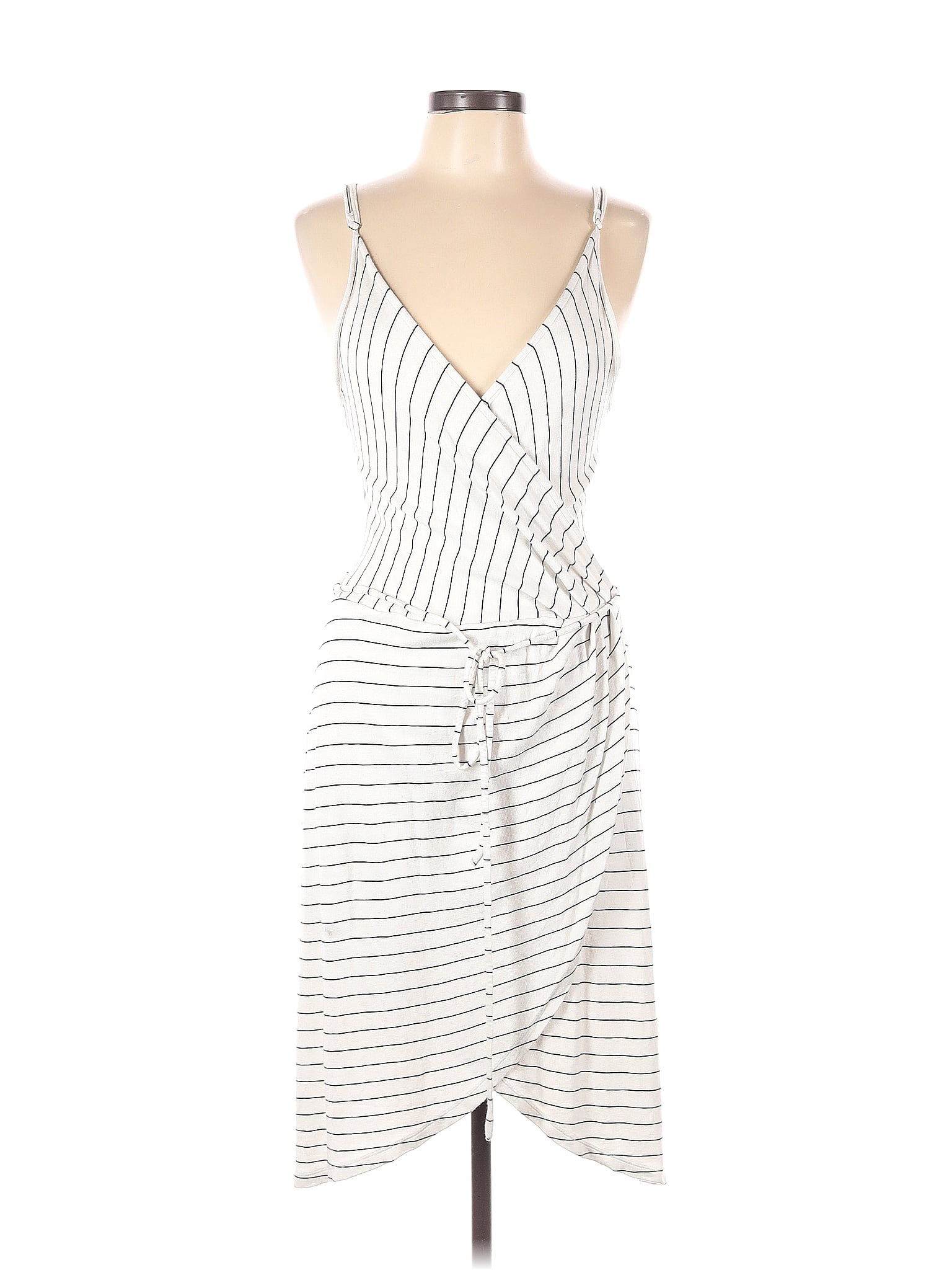 Market And Spruce Stripes White Casual Dress Size L 73 Off ThredUP