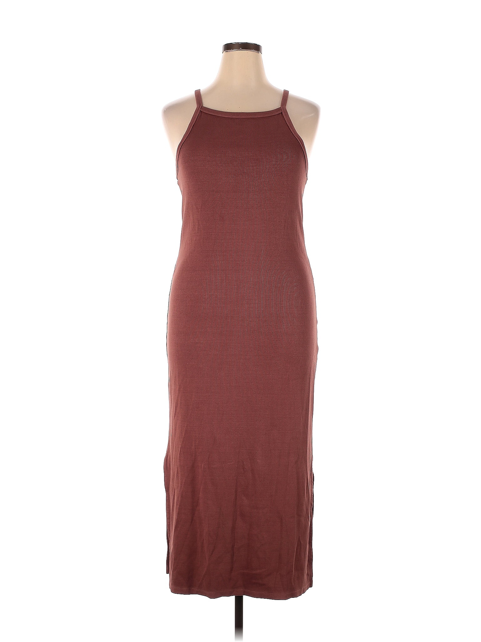 Old Navy Solid Brown Burgundy Casual Dress Size Xl Off Thredup