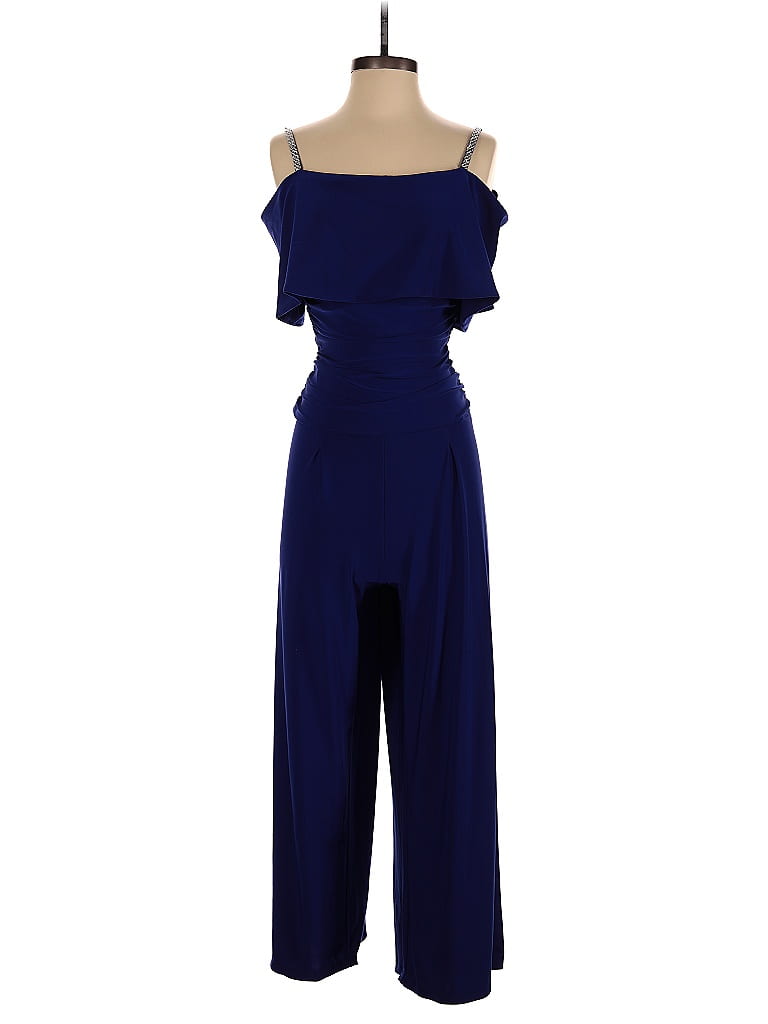 R M Richards Solid Navy Blue Jumpsuit Size 6 Petite 71 Off ThredUp