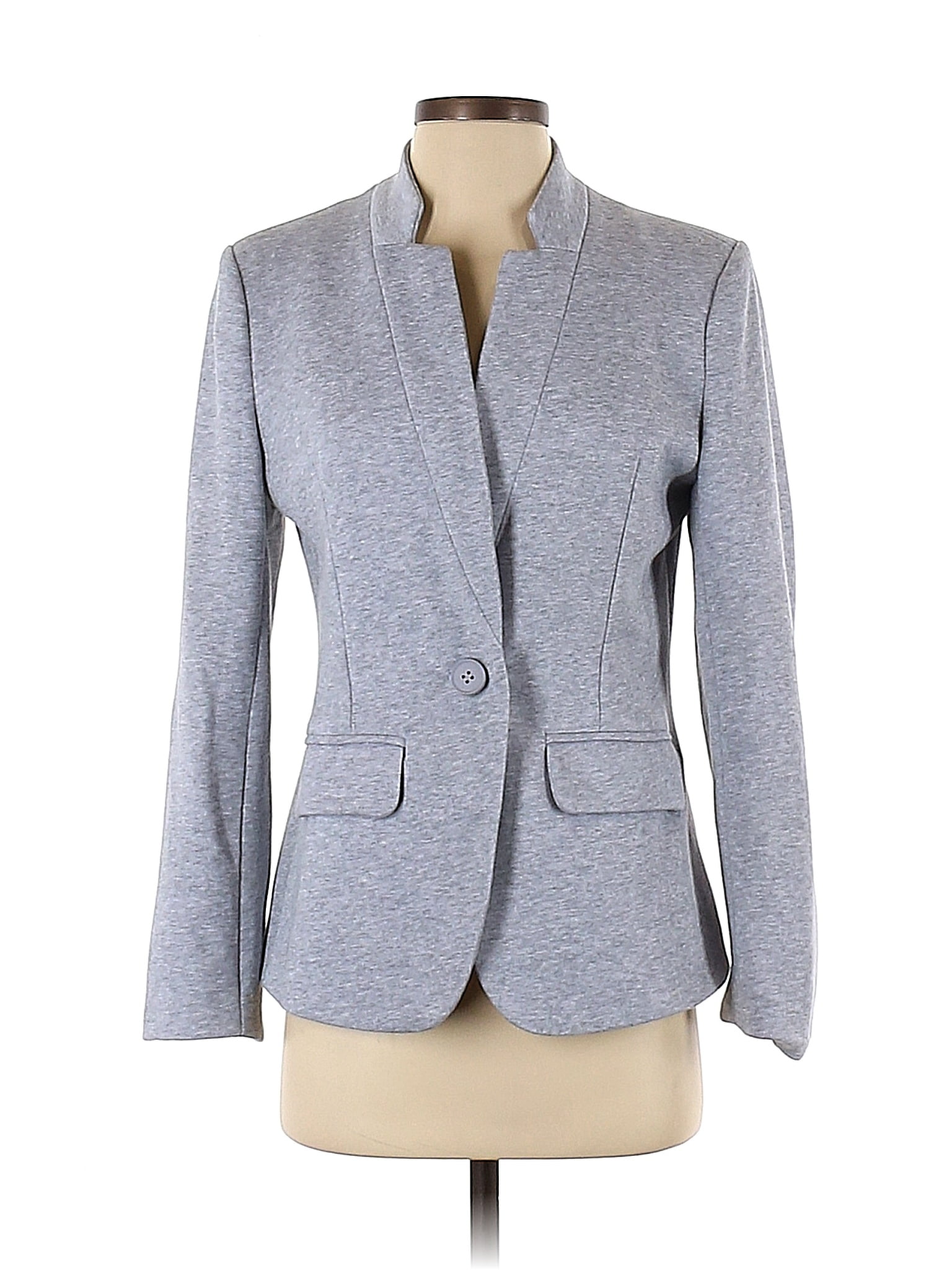 Gibson Look Solid Gray Blazer Size S 64 Off ThredUP