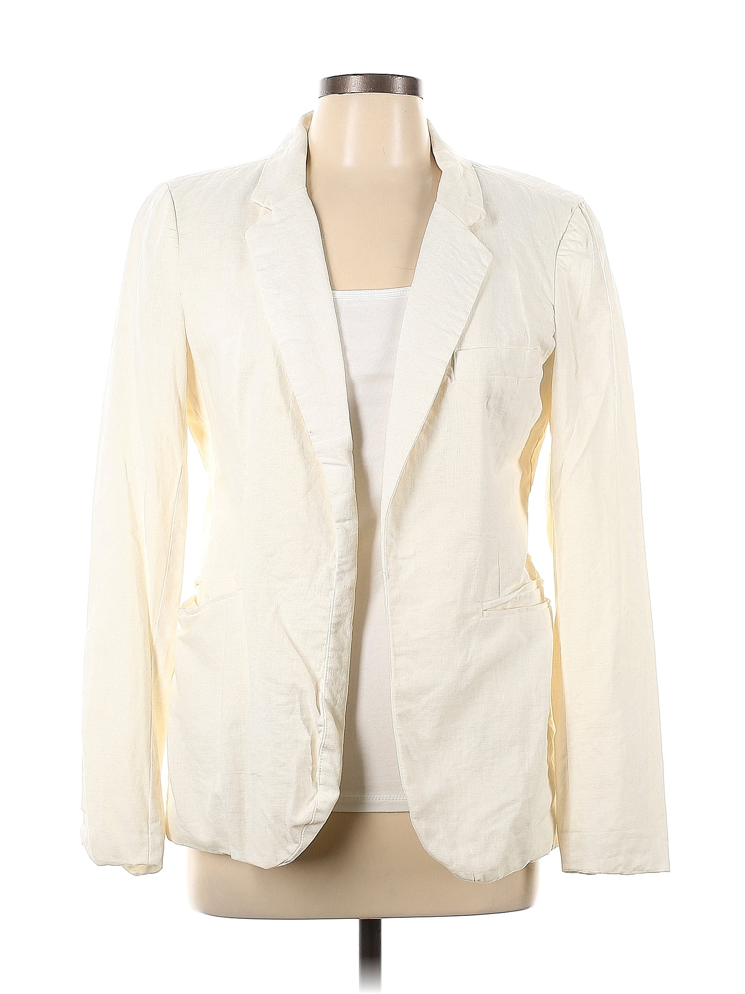 Rachel Zoe Solid Ivory Blazer Size L 78 Off ThredUP