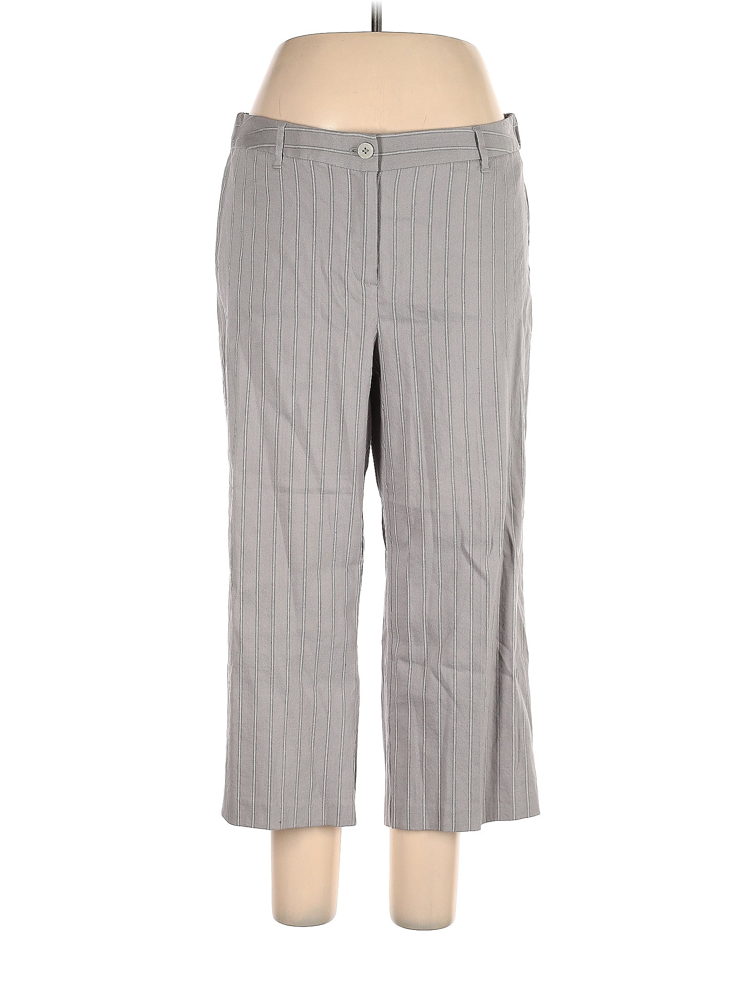 J Jill Stripes Gray Linen Pants Size 16 Petite 70 Off ThredUP