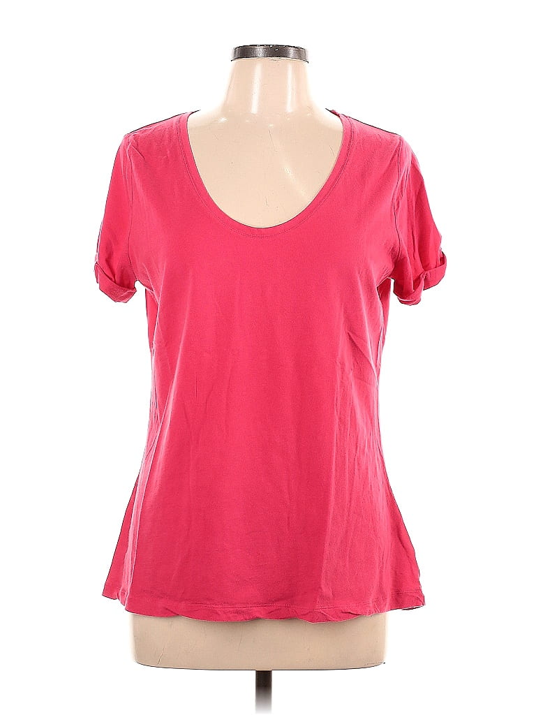 A N A A New Approach Solid Pink Short Sleeve T Shirt Size L 56 Off