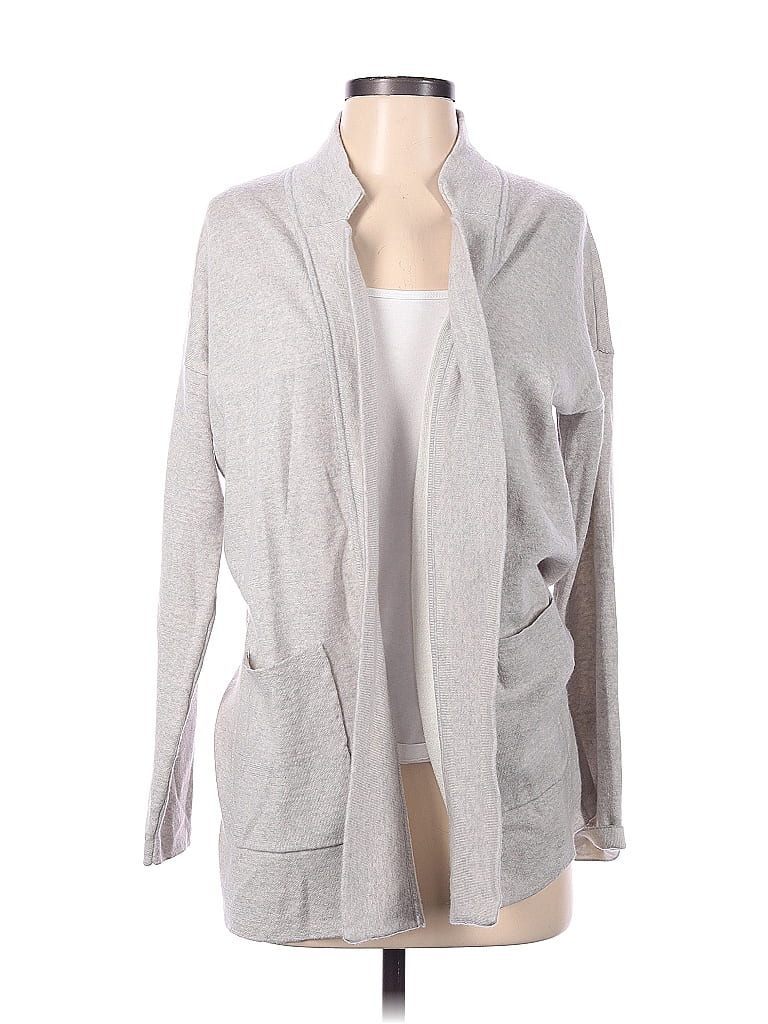 Eileen Fisher Color Block Solid Gray Cardigan Size XS 78 Off ThredUP