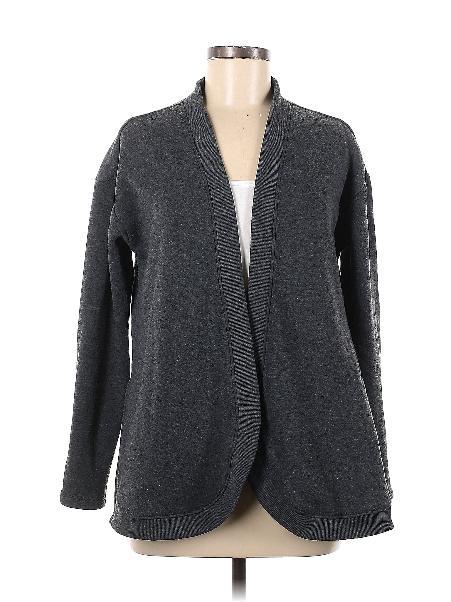 Columbia 100 Polyester Color Block Solid Gray Cardigan Size XS 57