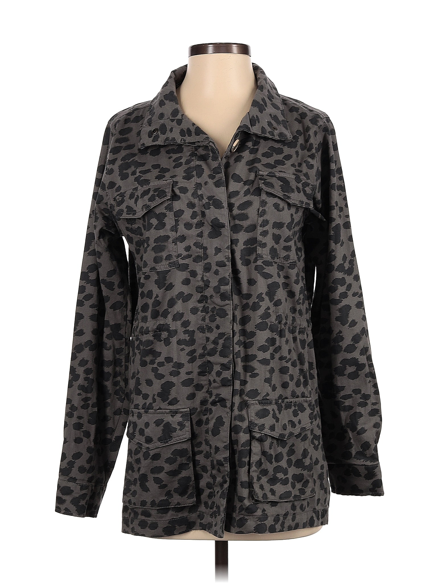 Knox Rose Leopard Print Gray Jacket Size S 37 Off ThredUP