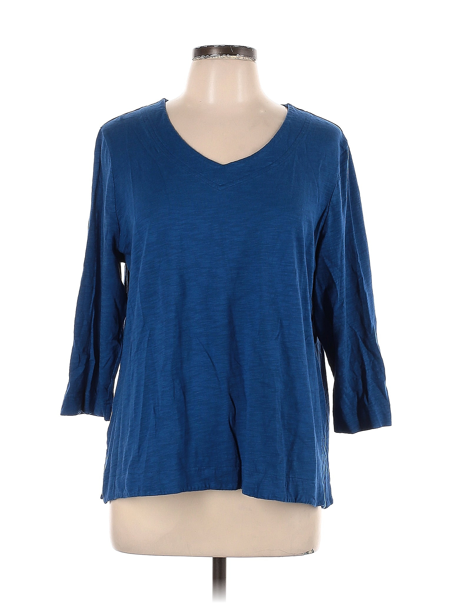 Chico S Blue Long Sleeve Top Size Lg Off Thredup