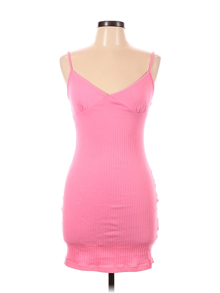 Shein Solid Pink Casual Dress Size L Off Thredup