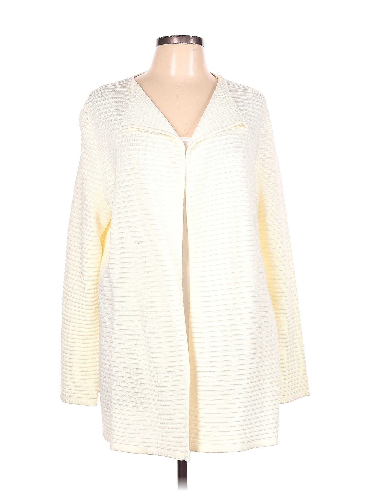 Talbots Color Block Stripes Ivory Cardigan Size L 77 Off ThredUP