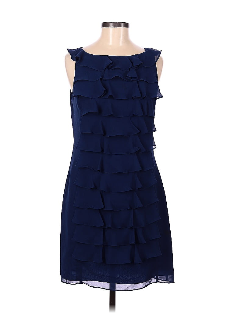 Adrianna Papell 100 Polyester Blue Cocktail Dress Size 8 76 Off