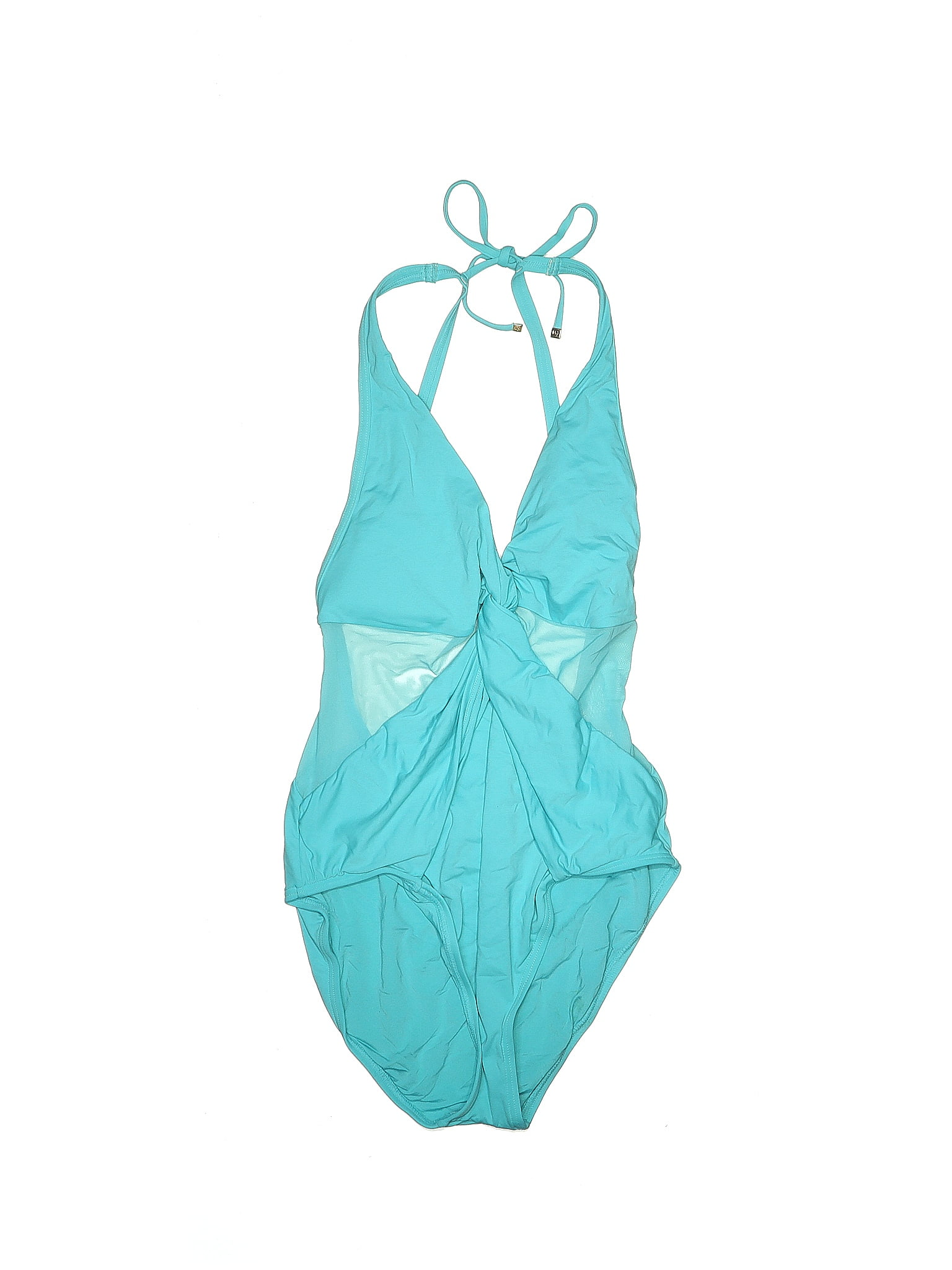 MICHAEL Michael Kors Solid Blue Teal One Piece Swimsuit Size 14 66