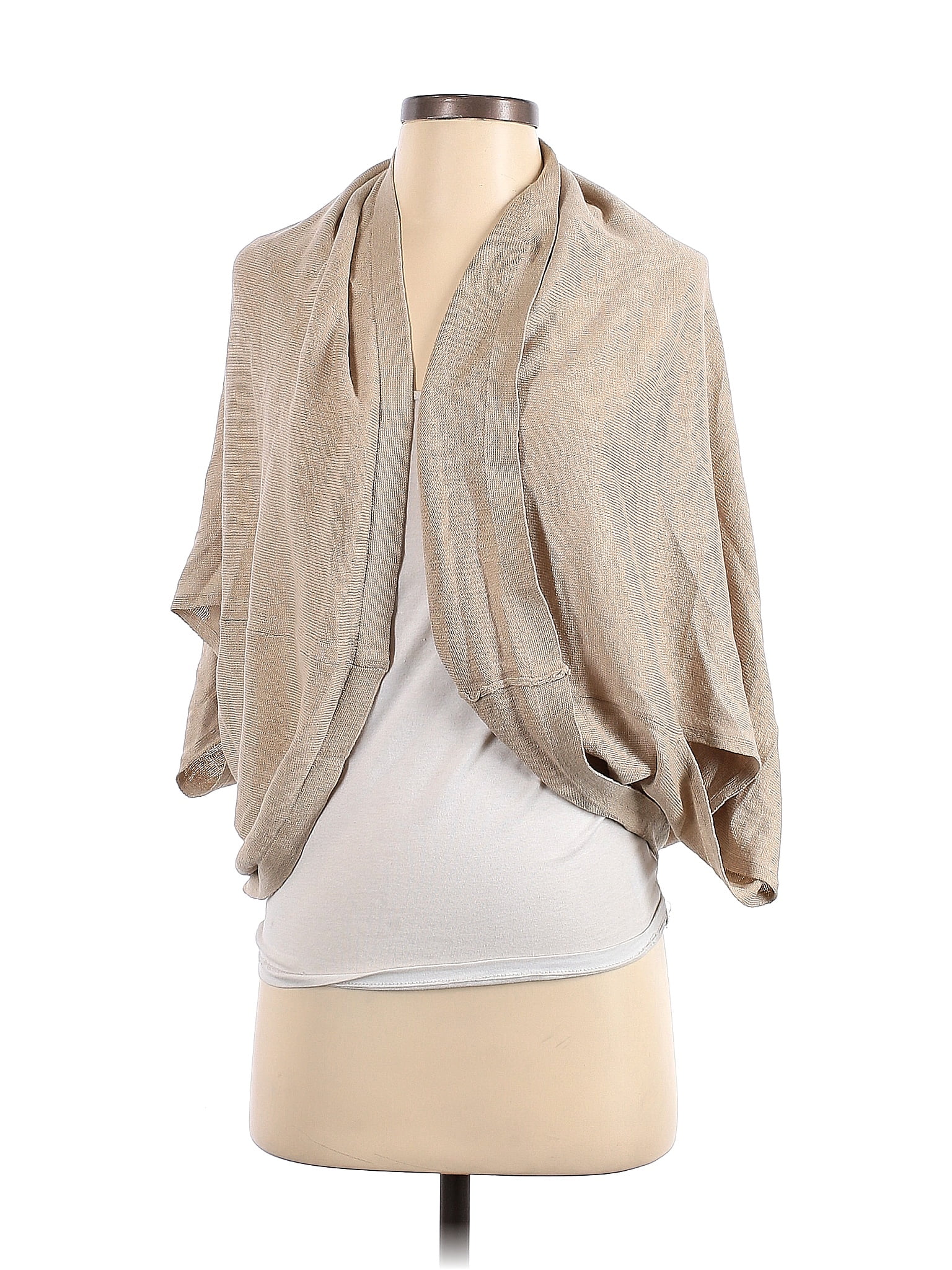 J Jill Color Block Solid Tan Cardigan Size Sm Lg Off Thredup