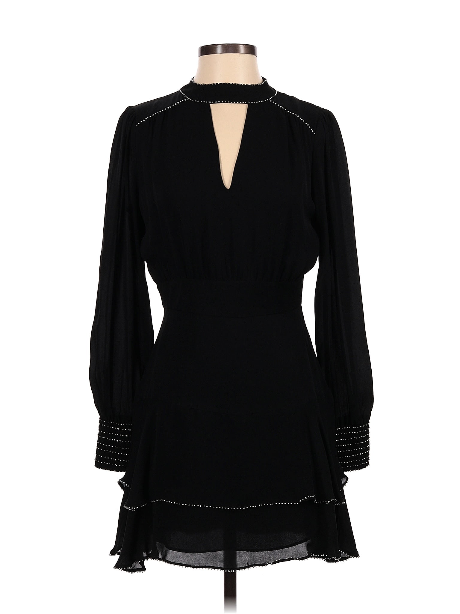 Parker Silk Solid Black Cocktail Dress Size Off Thredup