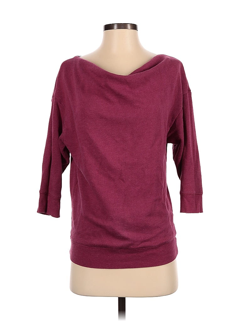 Caslon Solid Maroon Burgundy 3 4 Sleeve Blouse Size XS 56 Off ThredUP