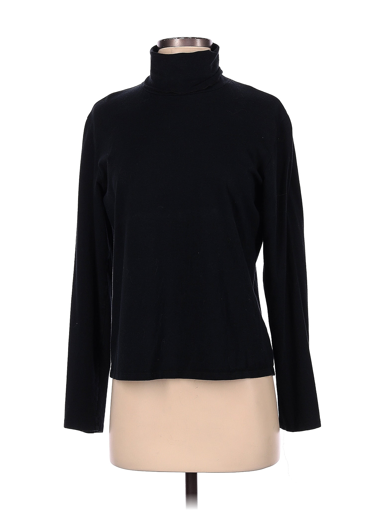 Eileen Fisher Solid Black Long Sleeve Turtleneck Size S 84 Off ThredUP