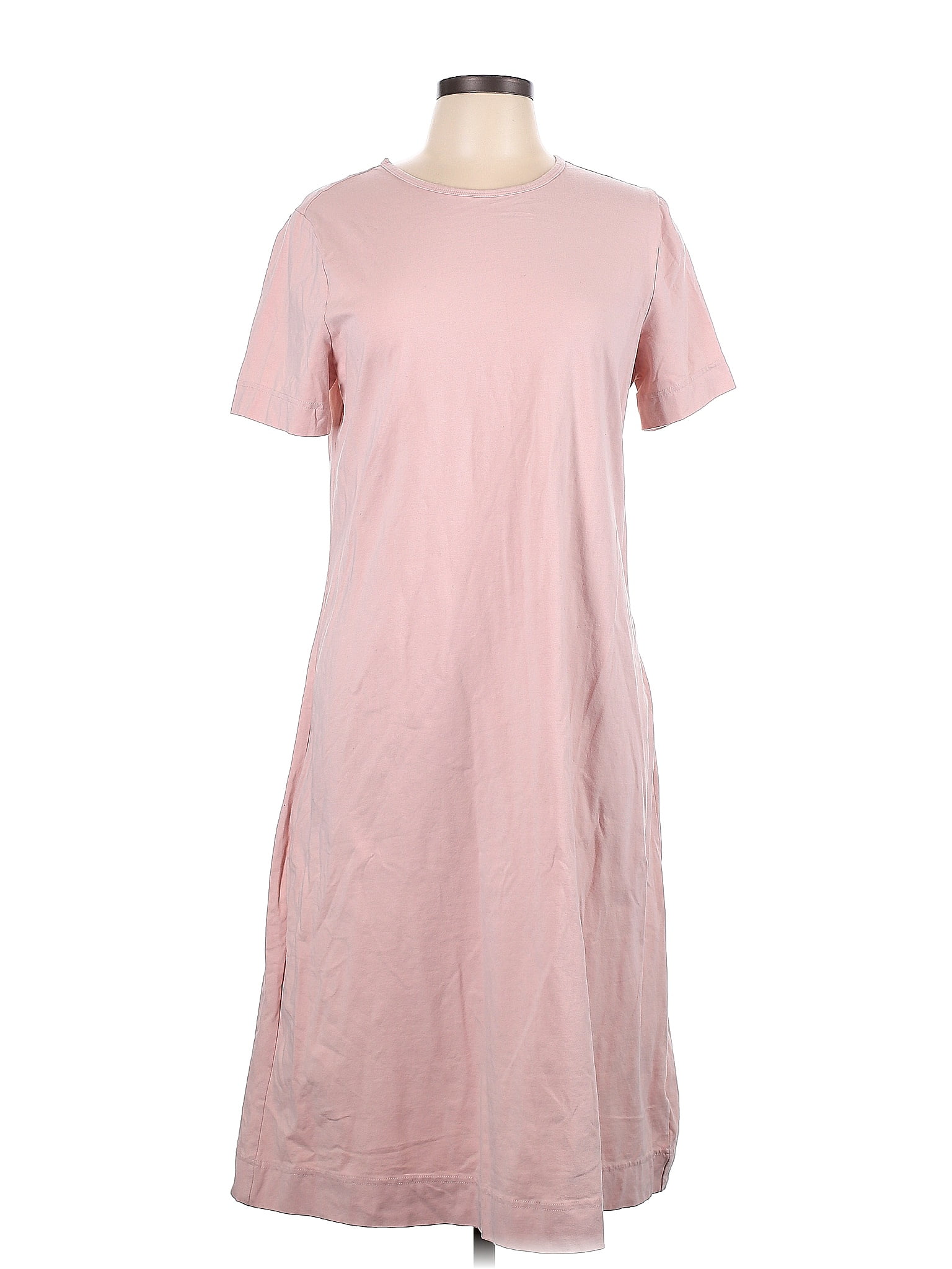 Free Assembly Solid Pink Casual Dress Size L Off Thredup