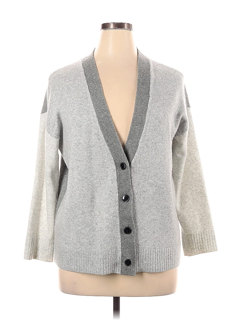 Talbots Color Block Gray Cardigan Size 1X Plus 19 Off ThredUP