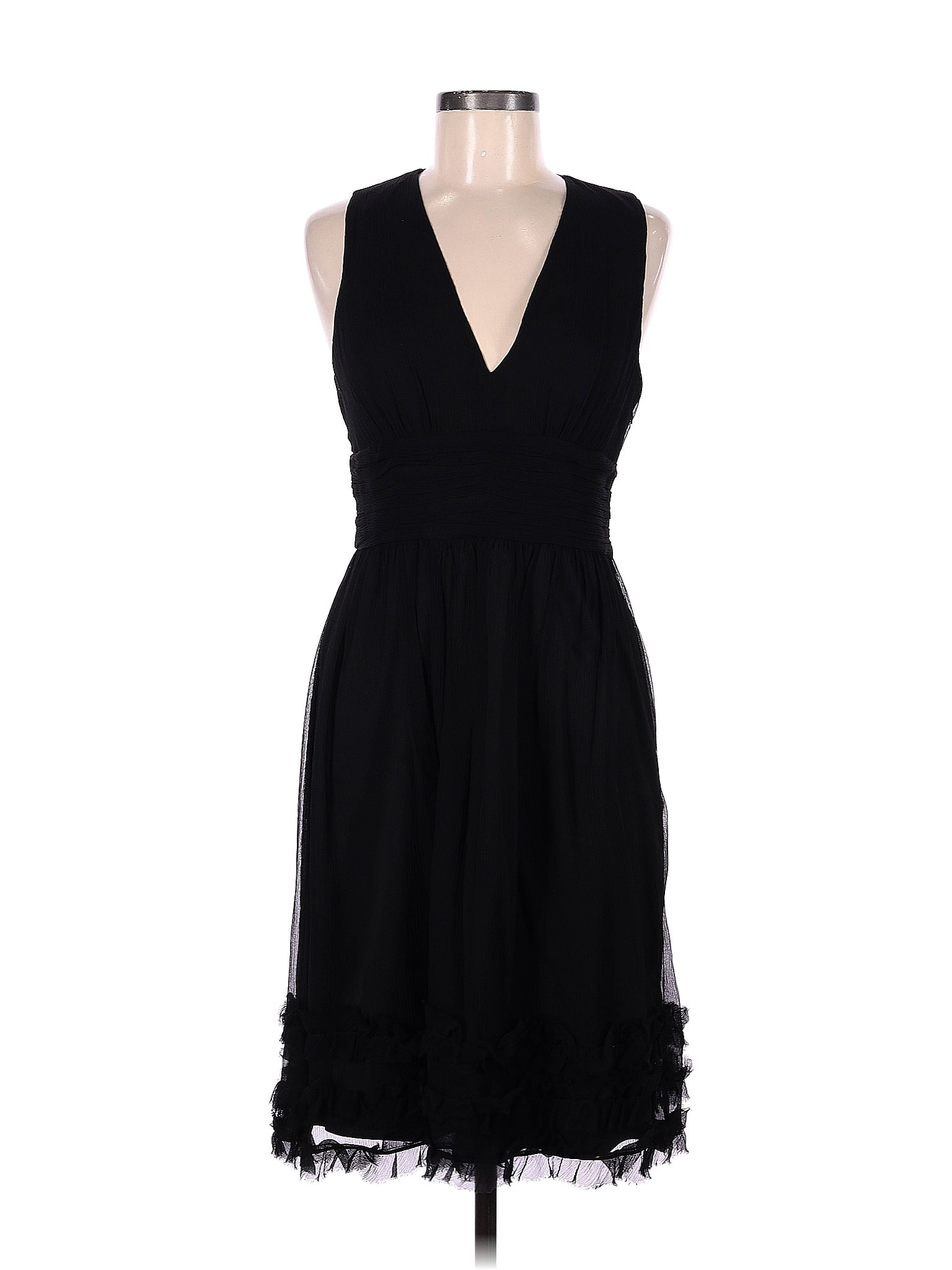 Tahari 100 Silk Black Cocktail Dress Size 6 77 Off ThredUp