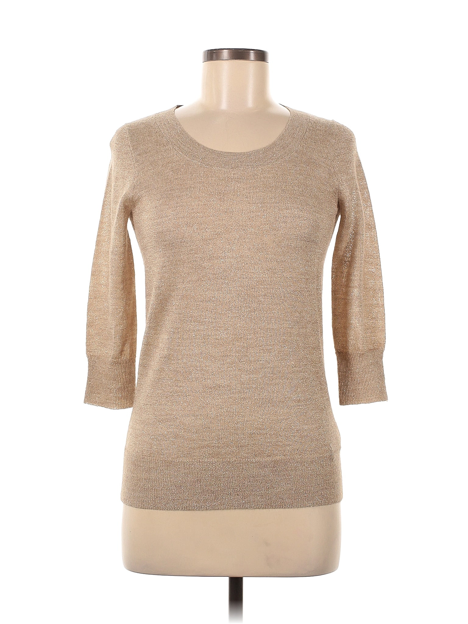 J Crew Color Block Solid Tan Wool Pullover Sweater Size Xxs Off