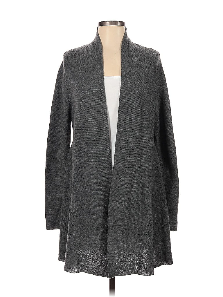 Eileen Fisher Solid Gray Cardigan Size S Off Thredup