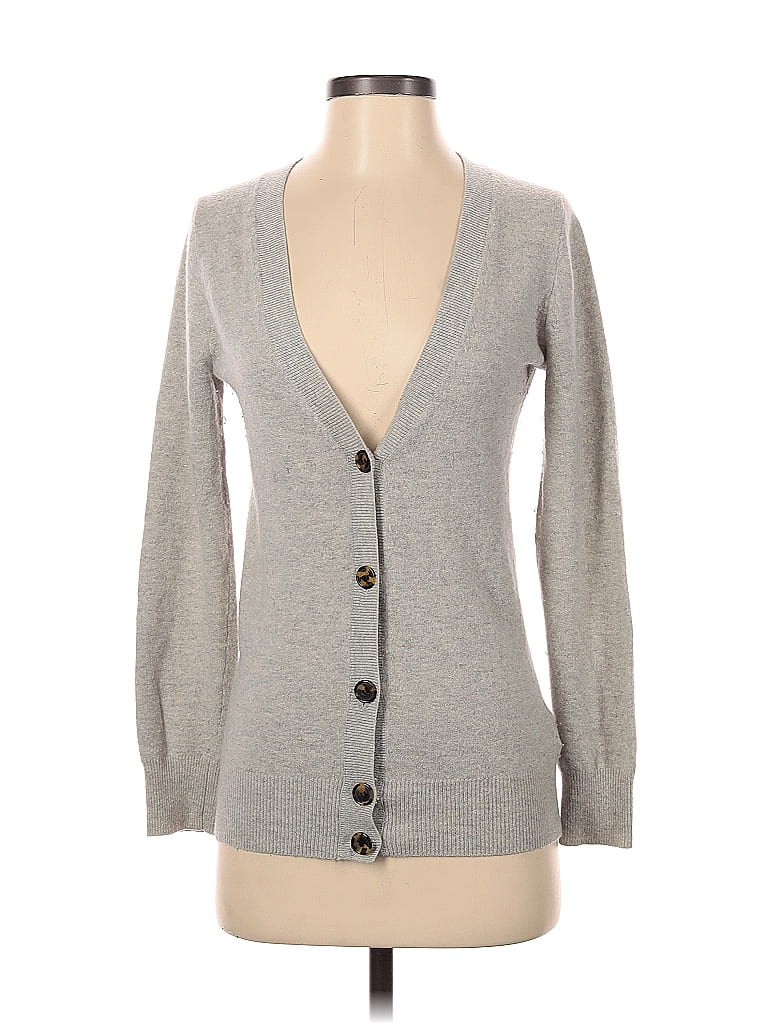 J Crew Color Block Solid Gray Cardigan Size XS 74 Off ThredUP