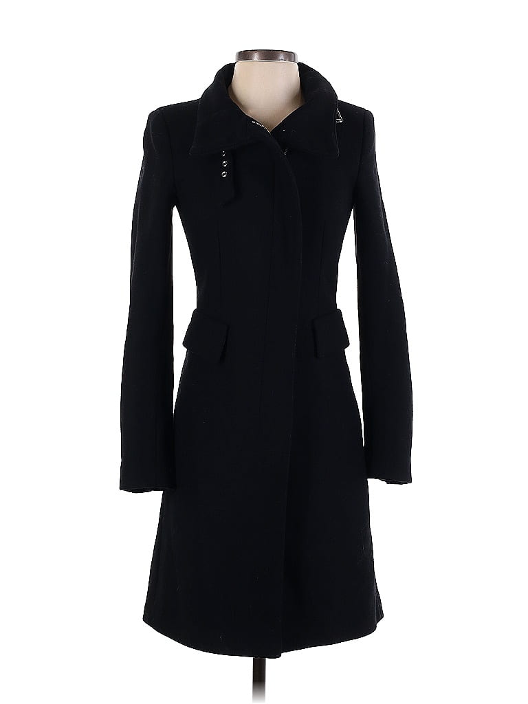 Zara 100 Viscose Solid Black Coat Size XS 49 Off ThredUp