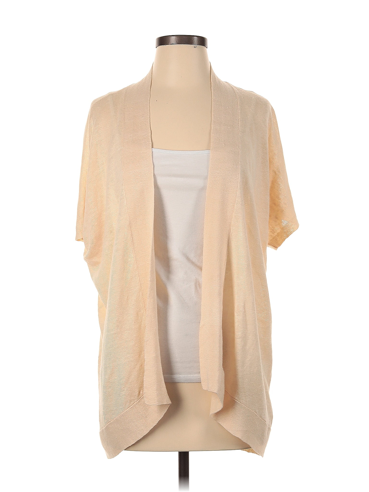 Eileen Fisher Color Block Solid Tan Cardigan Size S 77 Off ThredUP