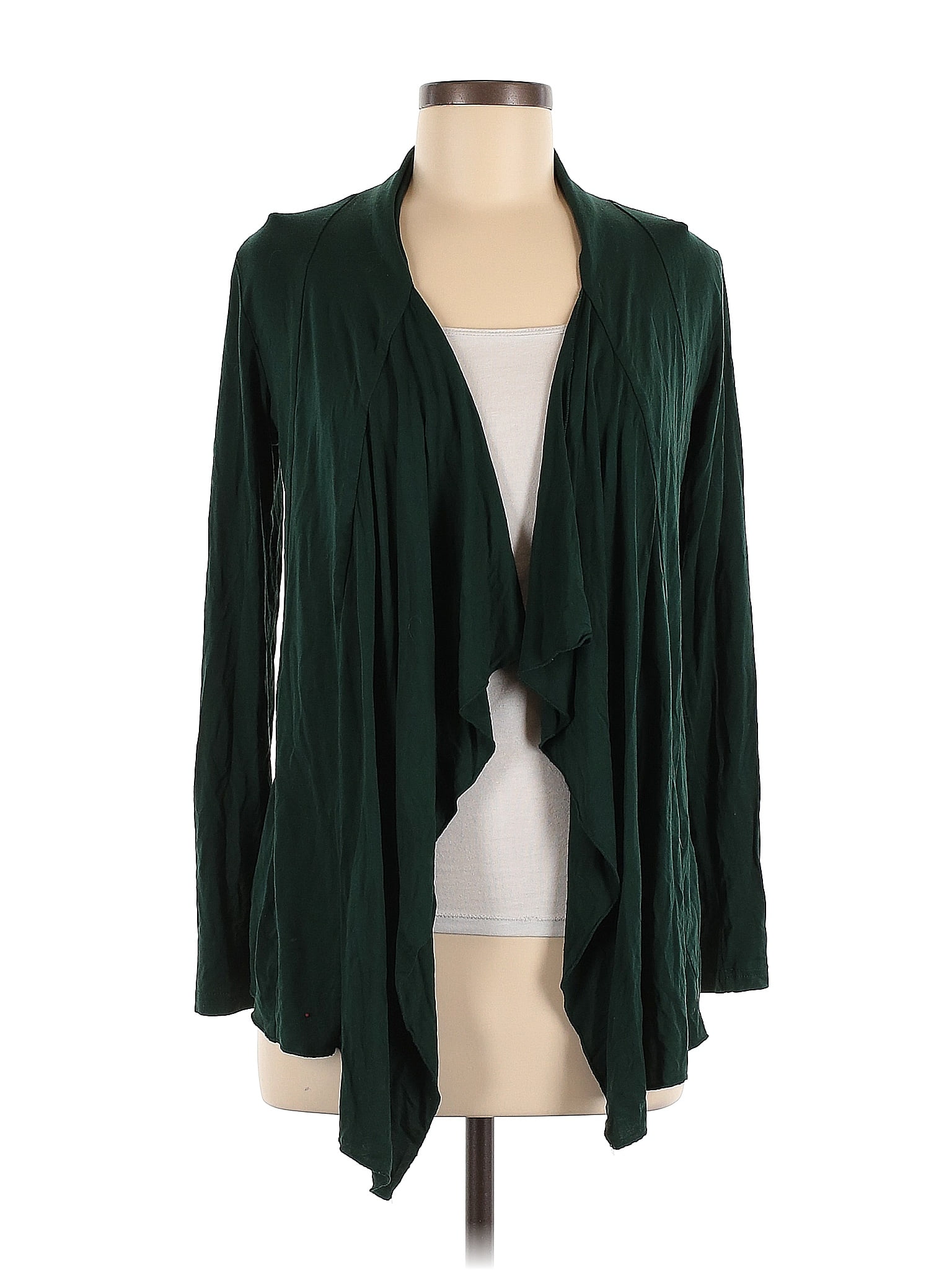 Urban Coco Color Block Solid Green Cardigan Size M 59 Off ThredUP