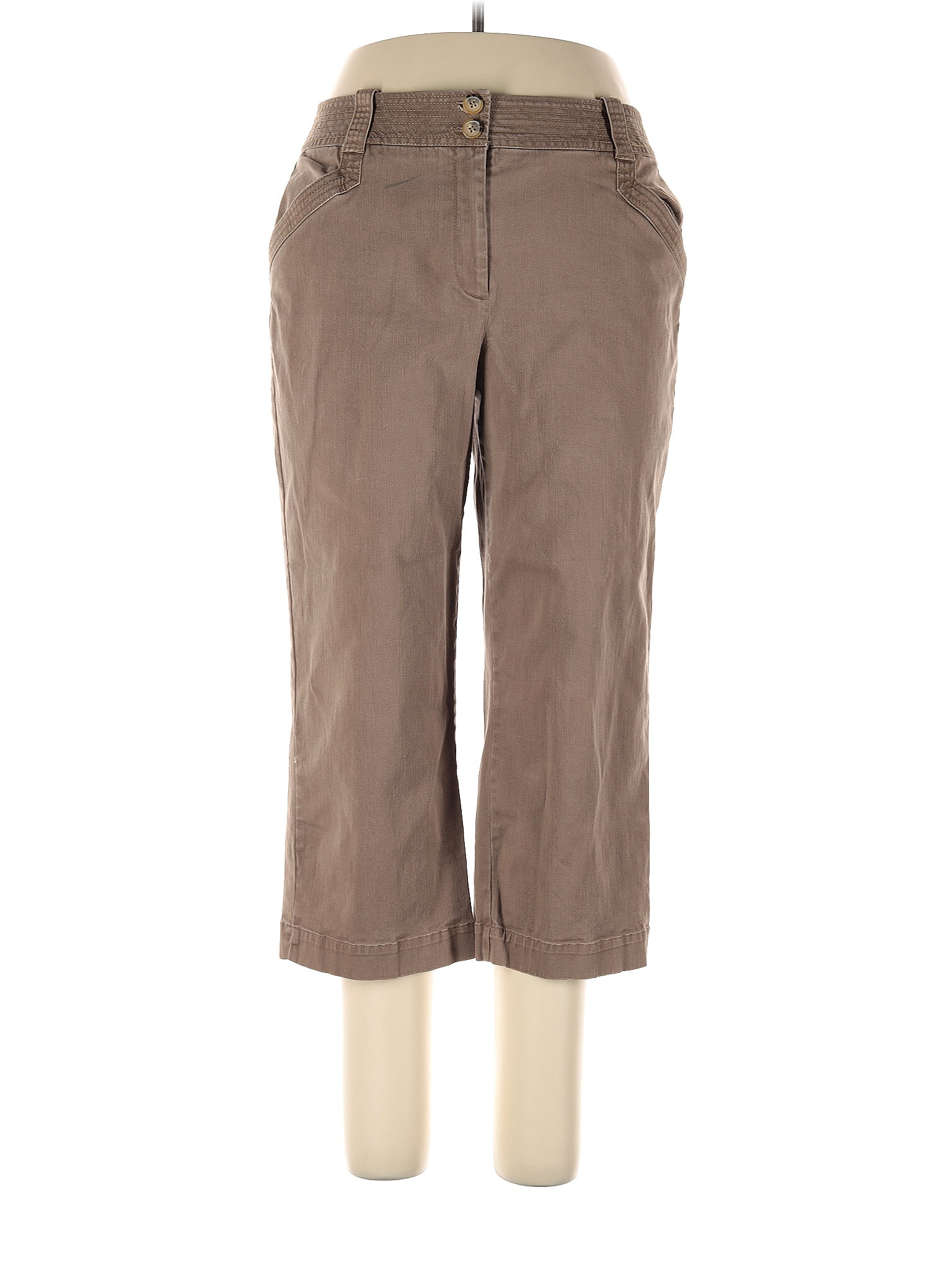 D F A New York Solid Brown Khakis Size Off Thredup