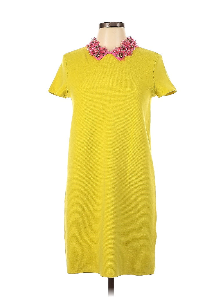 Kate Spade New York Solid Yellow Casual Dress Size L Off Thredup