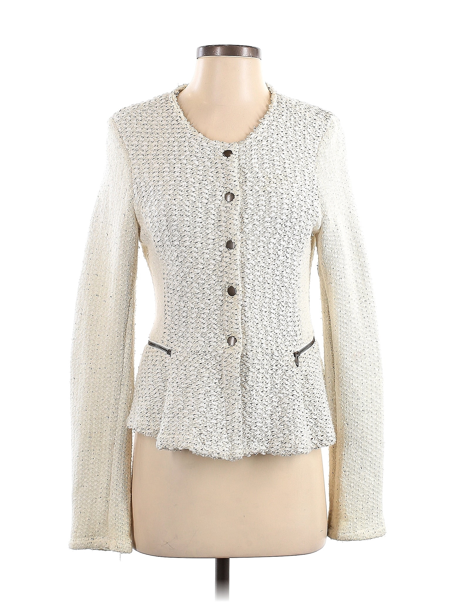 Cartonnier Solid Ivory Jacket Size S 74 Off ThredUp