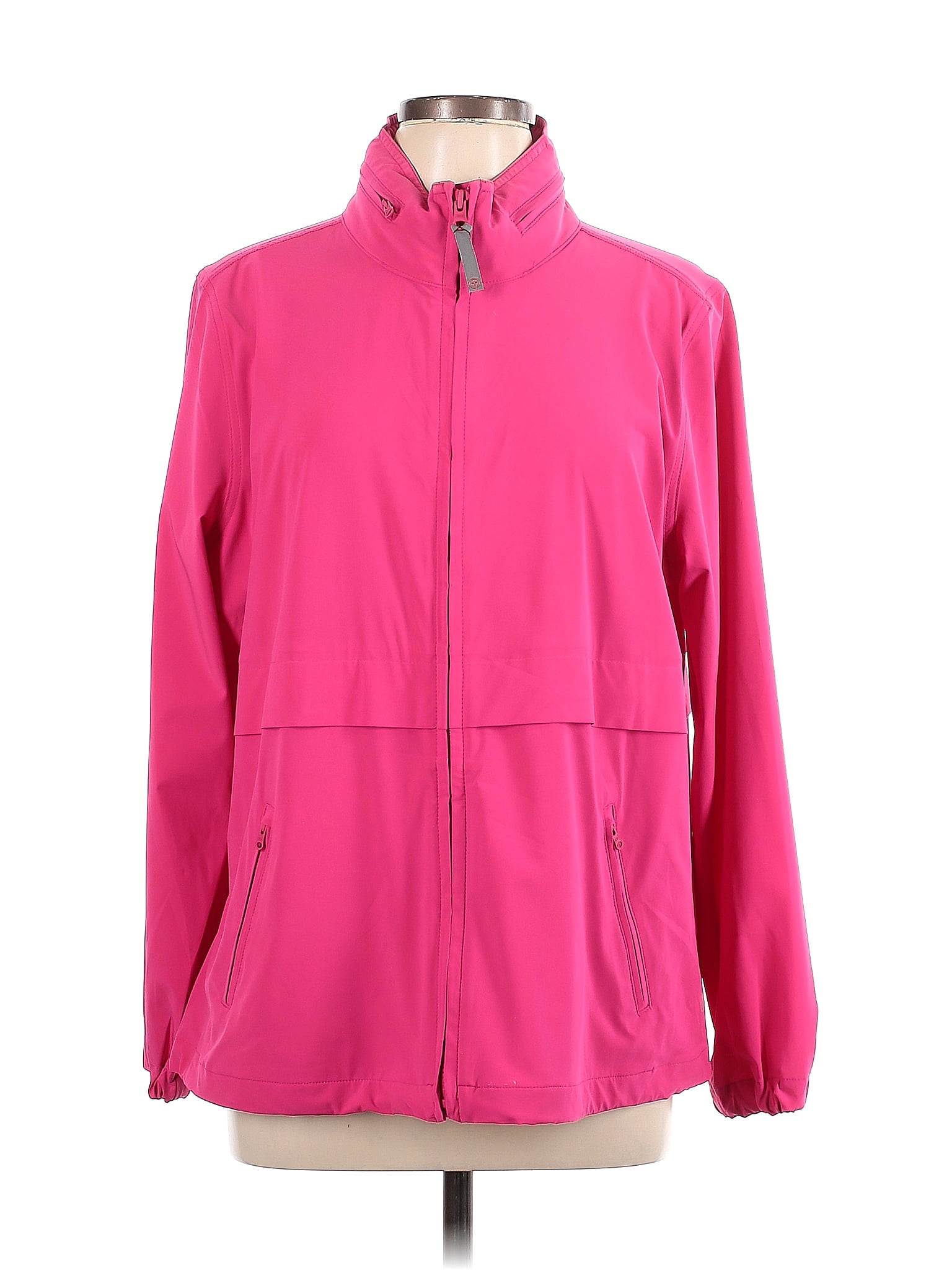 Talbots Solid Pink Jacket Size L Off Thredup