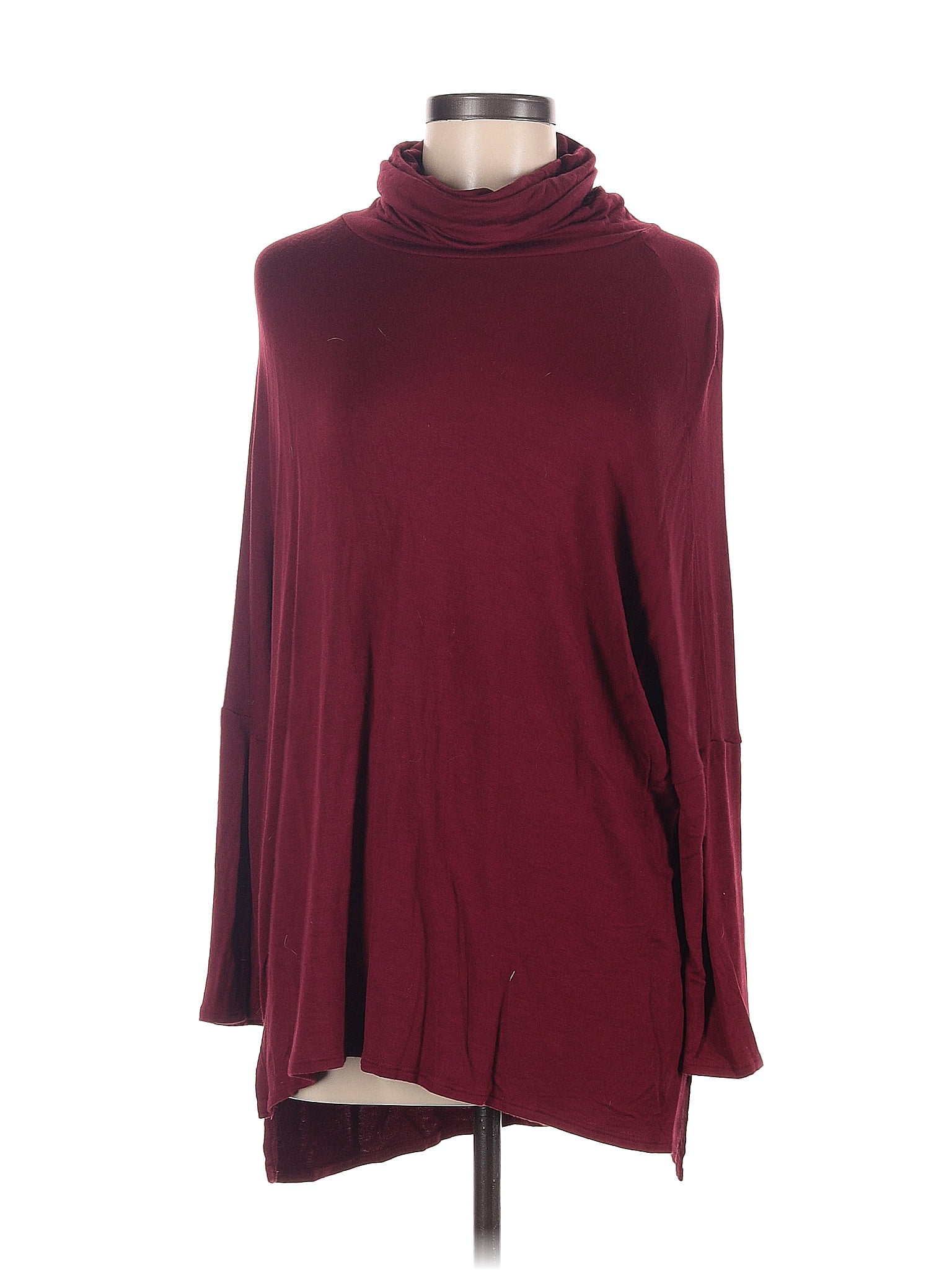 Caslon Burgundy Long Sleeve Turtleneck Size M 76 Off ThredUp