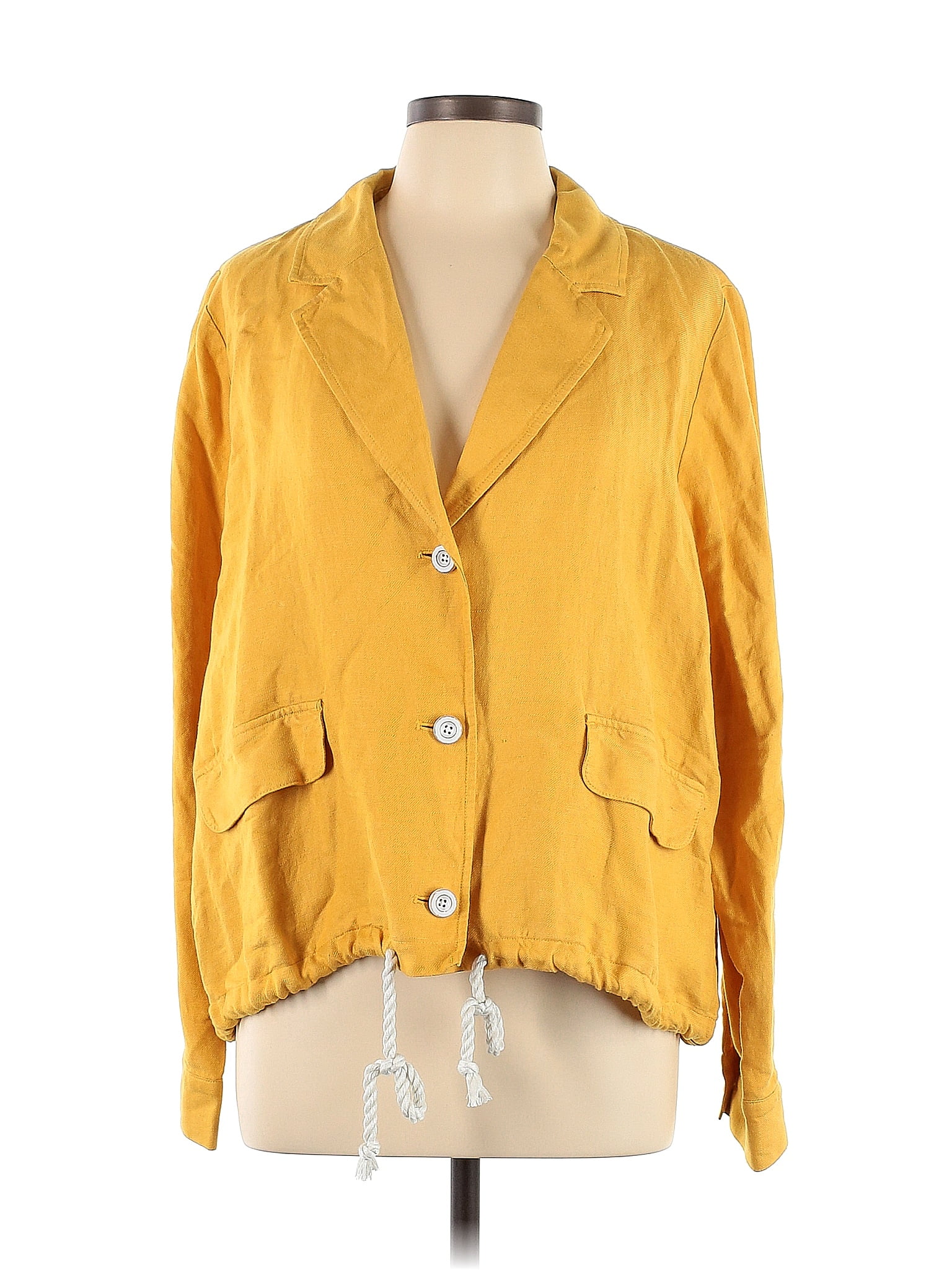 J Jill Solid Yellow Jacket Size L Off Thredup