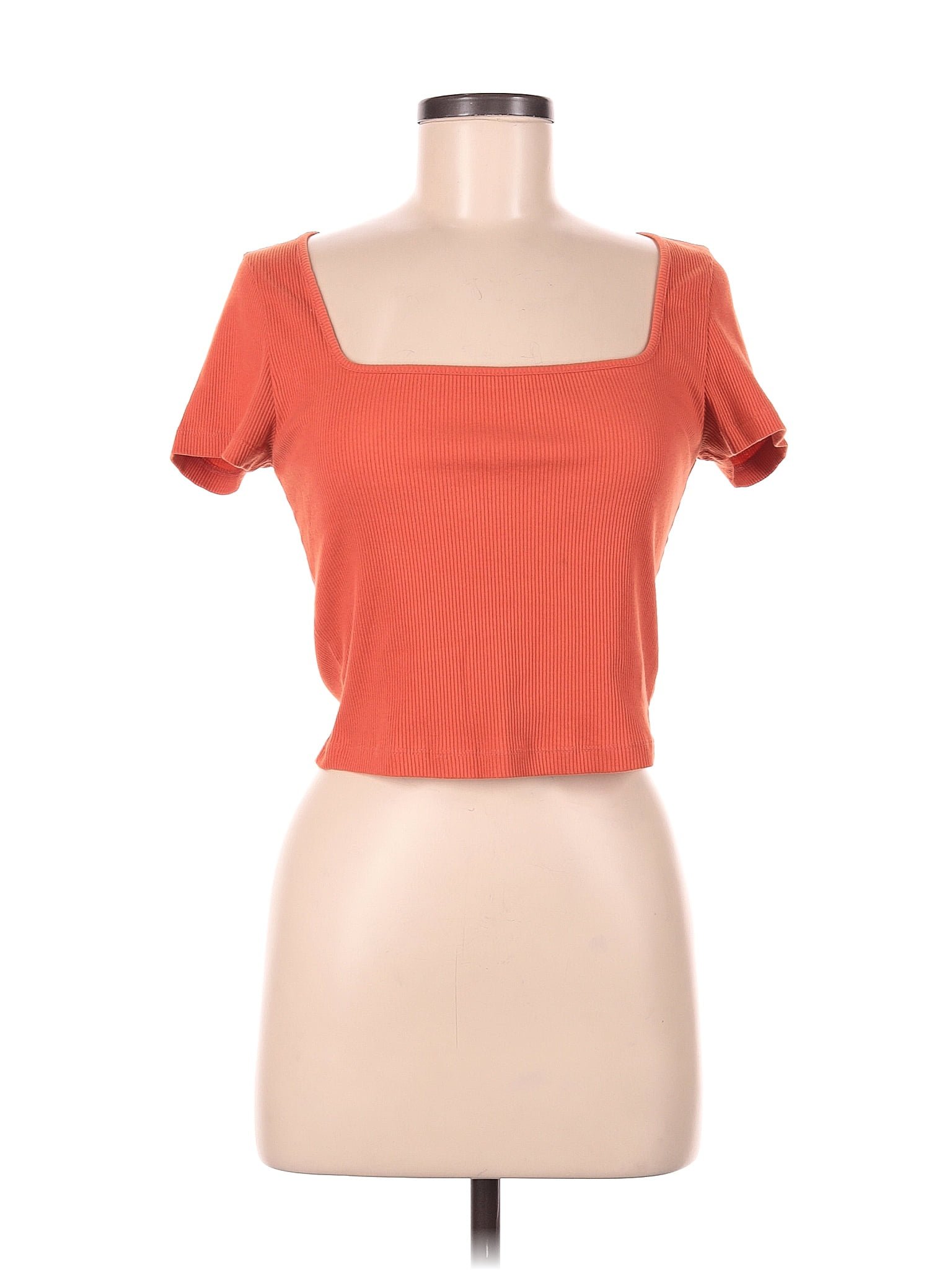 Wild Fable Solid Orange Short Sleeve Top Size M 50 Off ThredUp