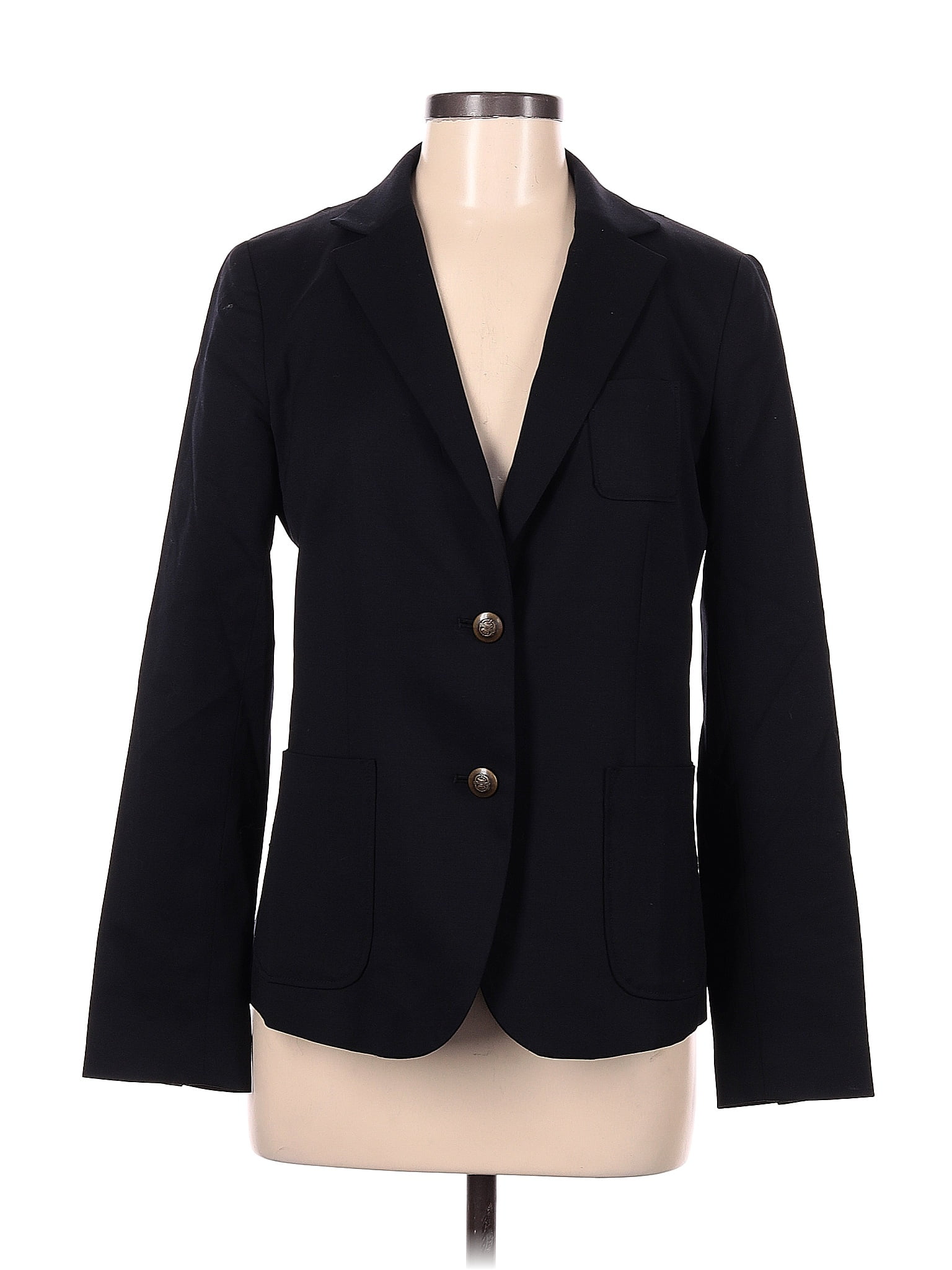 Gap Solid Black Wool Blazer Size 6 73 Off ThredUp