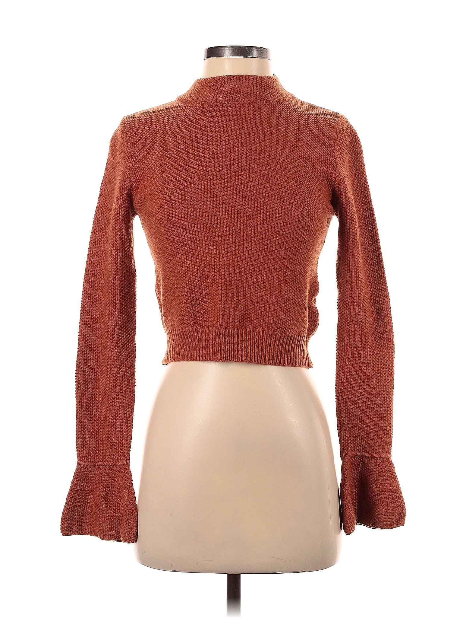 Le Lis Color Block Solid Brown Turtleneck Sweater Size S 71 Off