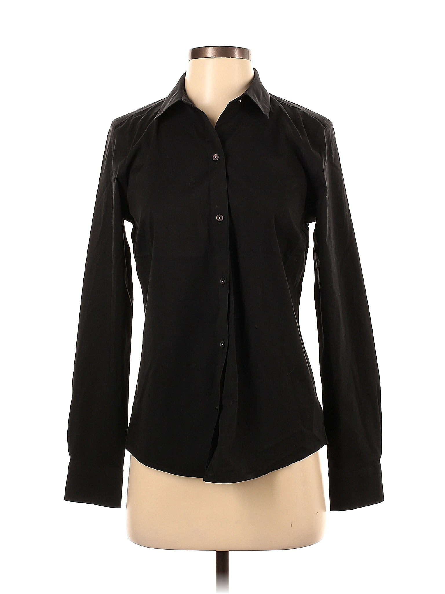 UNTUCKit Solid Black Long Sleeve Blouse Size 4 78 Off ThredUp