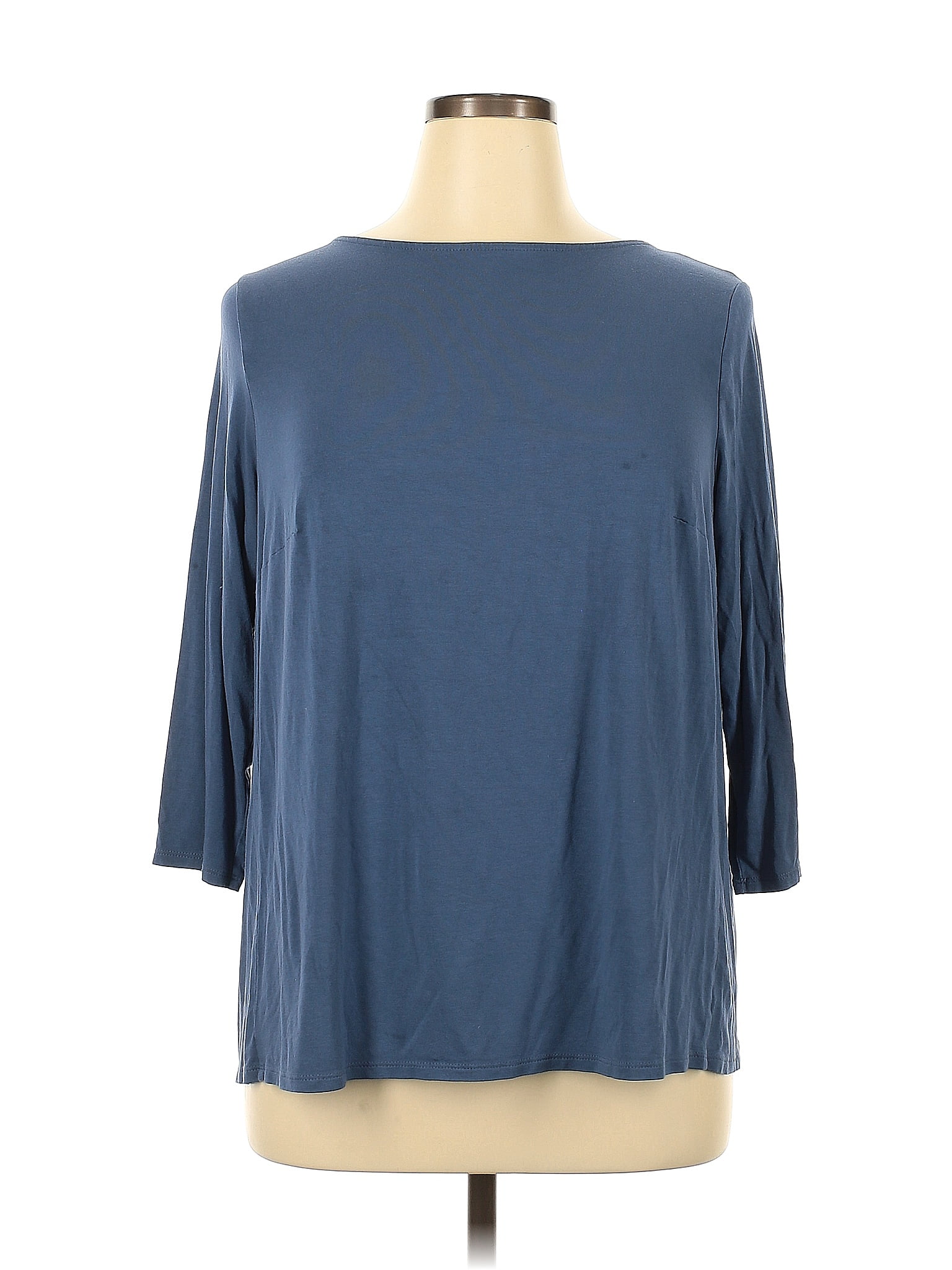 J Jill Blue Long Sleeve Blouse Size X Plus Off Thredup