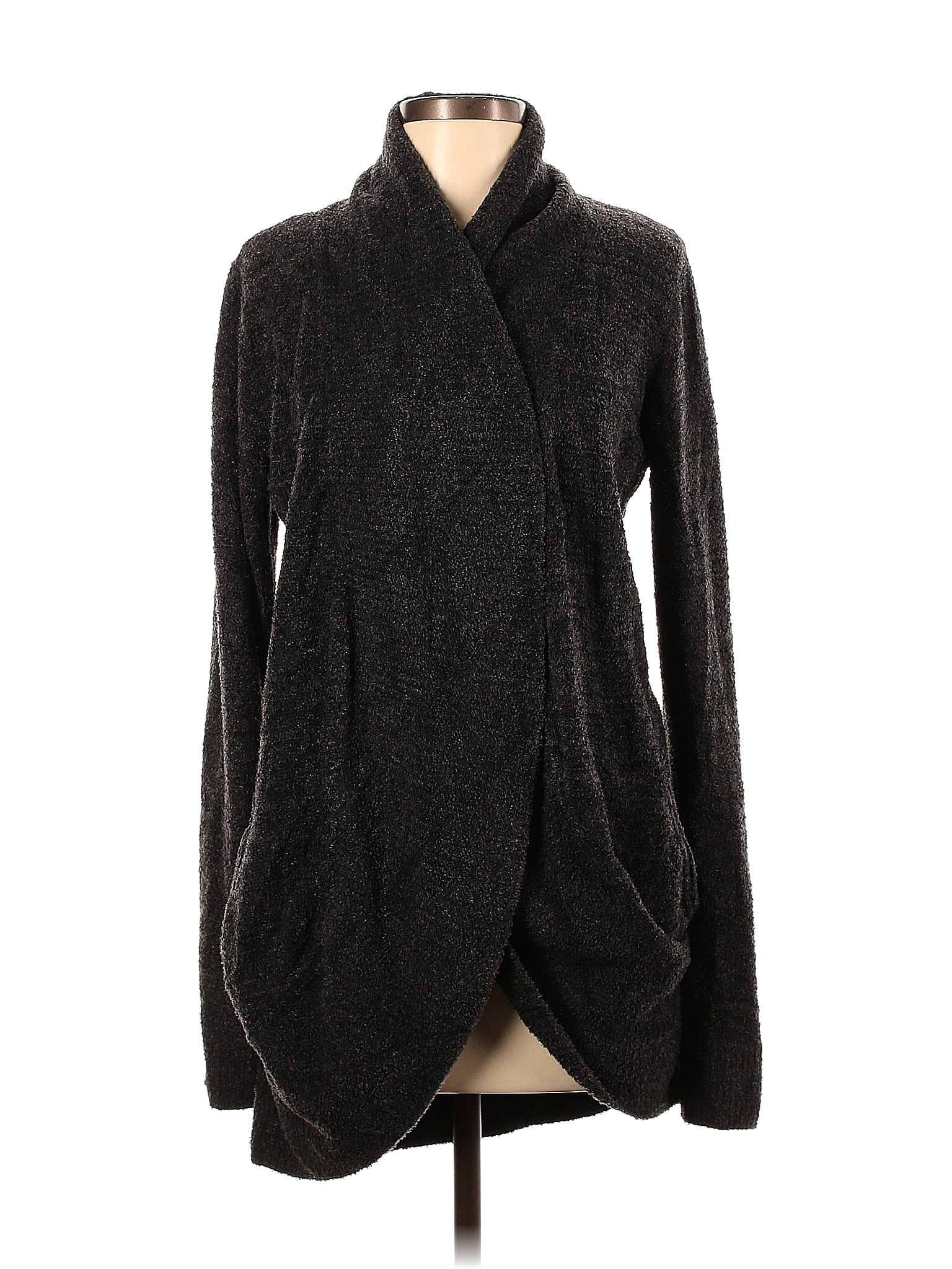 Barefoot Dreams Cozychic Lite Color Block Black Cardigan Size XS Sm