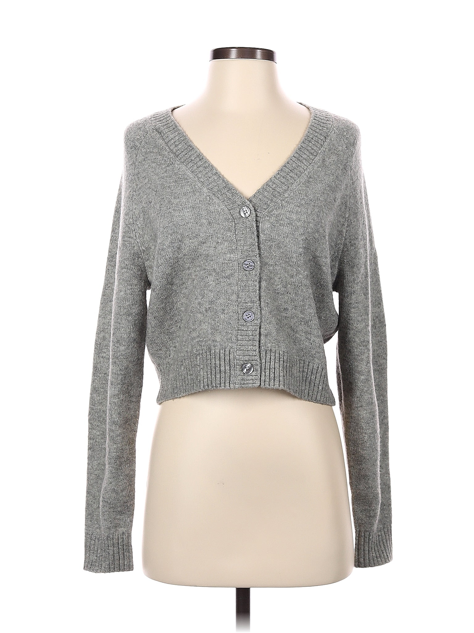 Zara Color Block Marled Gray Cardigan Size S 43 Off ThredUp